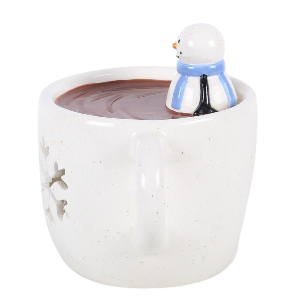 Snowman wax warmer seen from above