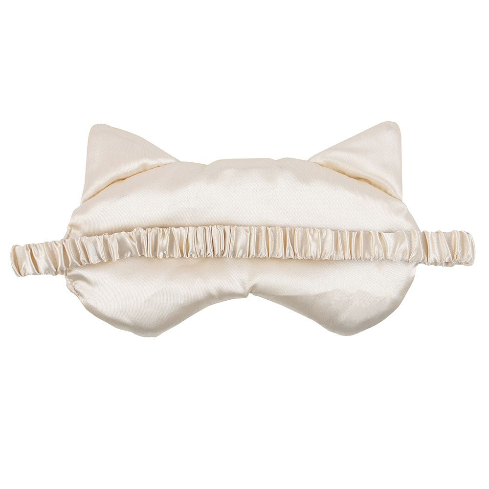 Cat face eye mask showing elastic strap