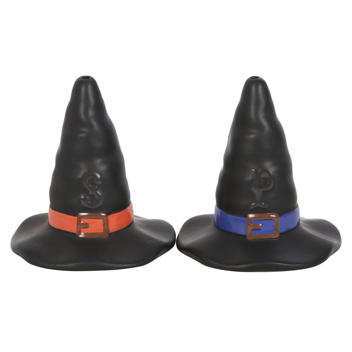 Pair of witch hat salt and pepper shakers
