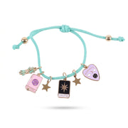 Witch's Altar charm bracelet on a white background