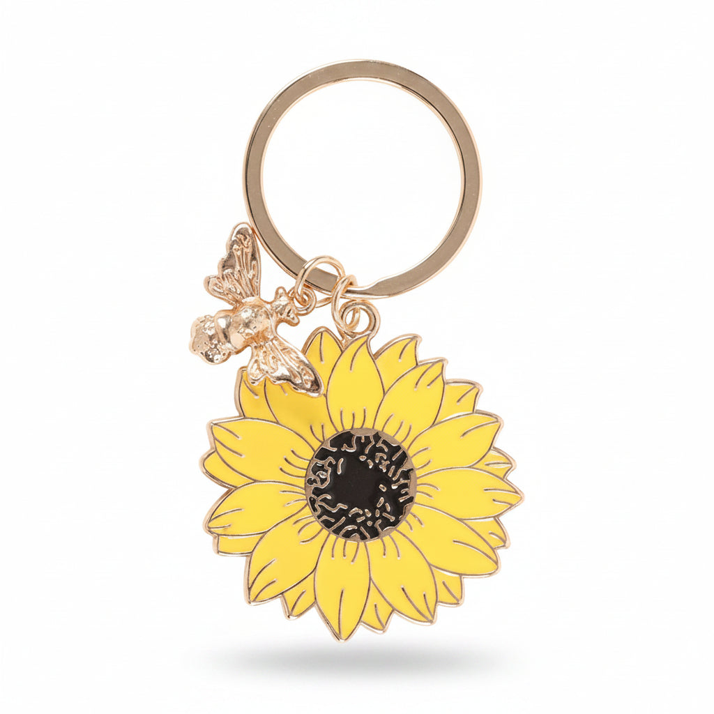 Summer Sunflower collection cheerful yellow keyring gift