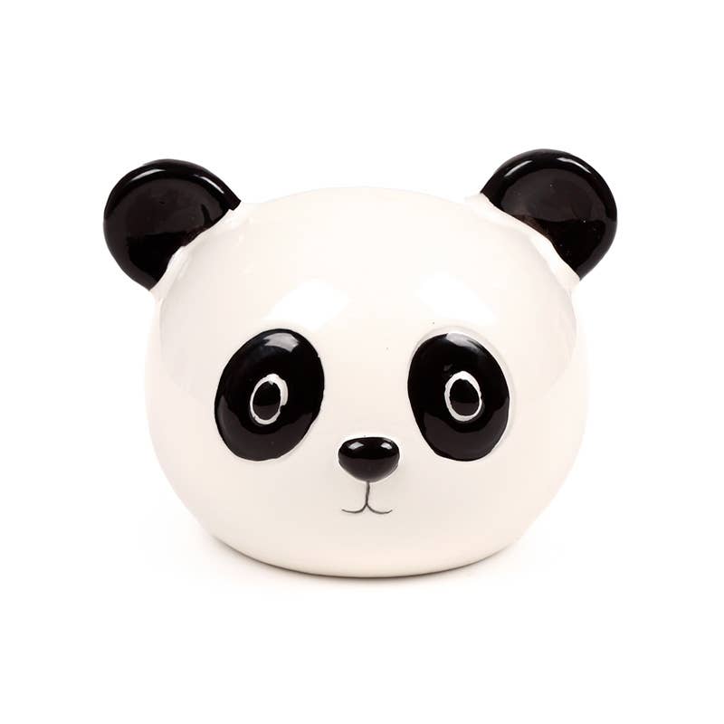Front view of Susu the Panda Ceramic Money Box with cute black-and-white face and rounded ears.