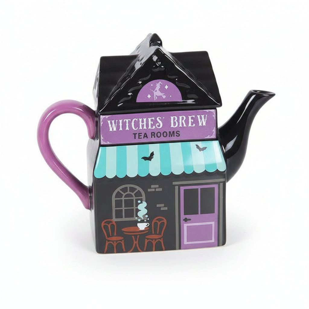 Witches' Brew Halloween teapot, lid detail