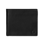 Yoshi extra capacity leather wallet front angled view