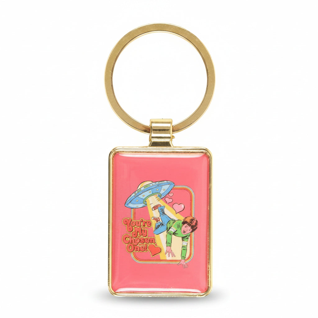 You're My Chosen One keyring gold tone hardware and split ring